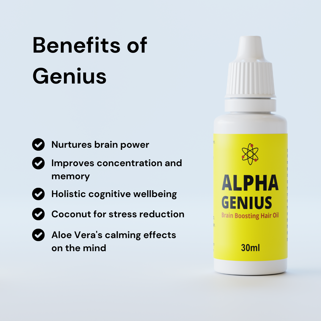 Benefits of Alpha Genius Ayurvedic Brain Boosting Hair Oil