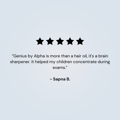 Review Alpha Genius Ayurvedic Brain Boosting Hair Oil